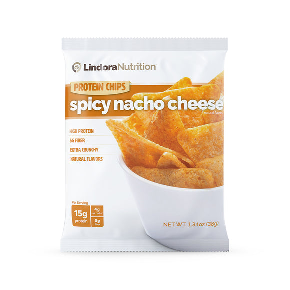 Spicy Nacho Protein Chips - Lindora Nutrition