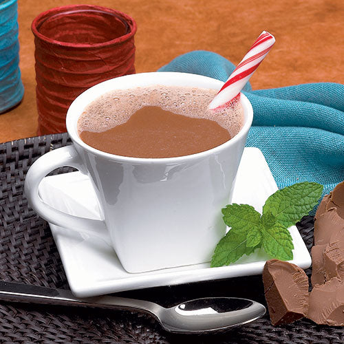 Mint Hot Cocoa. 7 packets per box. 12g Protein & 5g Net Carbohydrates. Limited Time Only.