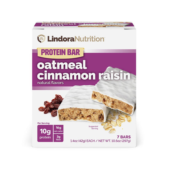 Oatmeal Cinnamon Raisin Protein Bar - Lindora Nutrition