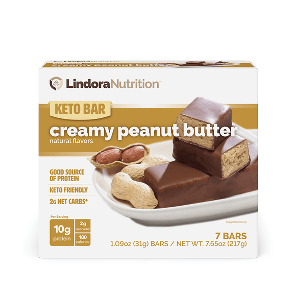 Creamy Peanut Butter Keto Bar - Lindora Nutrition